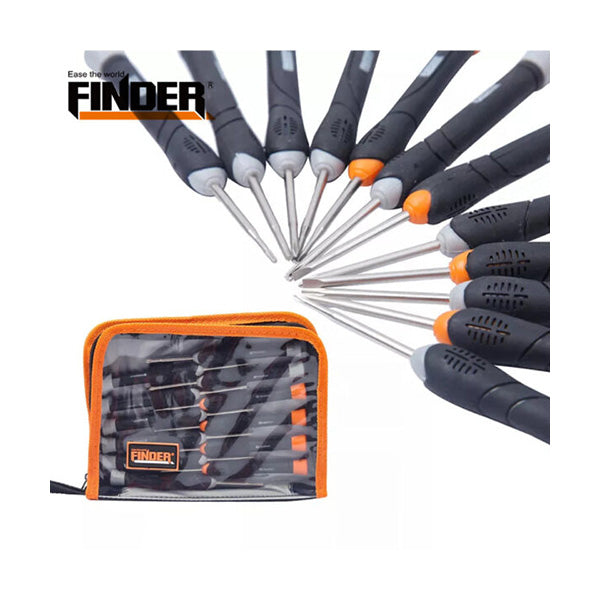 Finder Tools Black Orange / Brand New Finder, 12Pcs Professional Screwdrivers Set - 193039