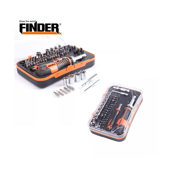 Finder Tools Black Orange / Brand New Finder, 65Pcs Screwdriver And Bits Set - 193219