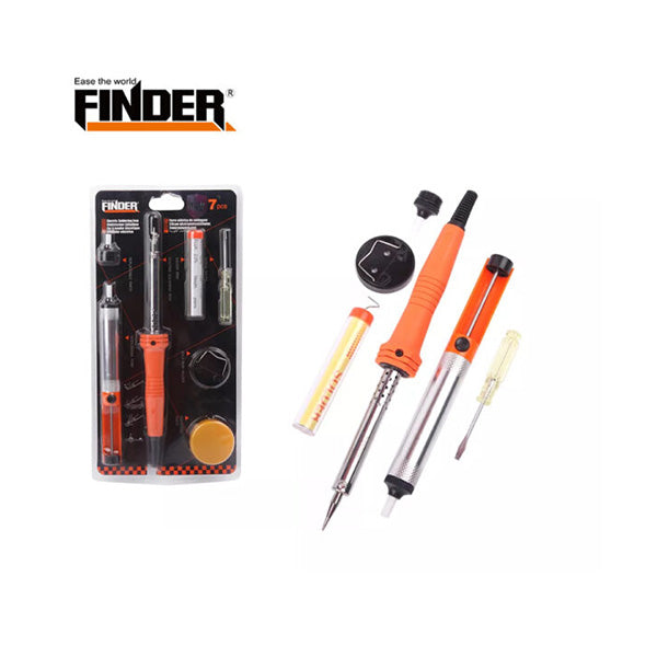 Finder Tools Black Orange / Brand New Finder, 7Pcs Electric Soldering Iron Set - 194866
