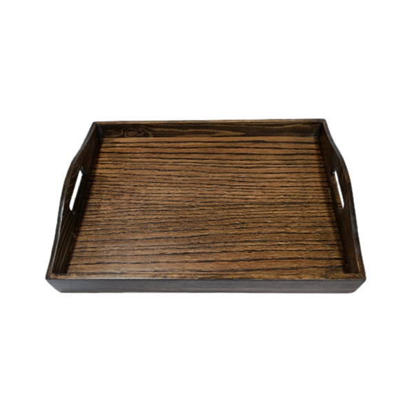 Flow Kitchen & Dining Dark Walnut / Brand New Flow Wooden Curved Tray Size: 41 x 30 x 7 Cm