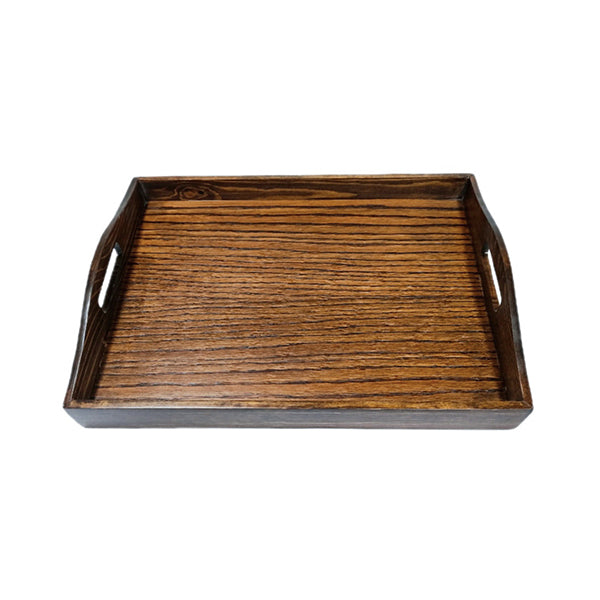 Flow Kitchen & Dining Light Walnut / Brand New Flow Wooden Curved Tray Size: 41 x 30 x 7 Cm