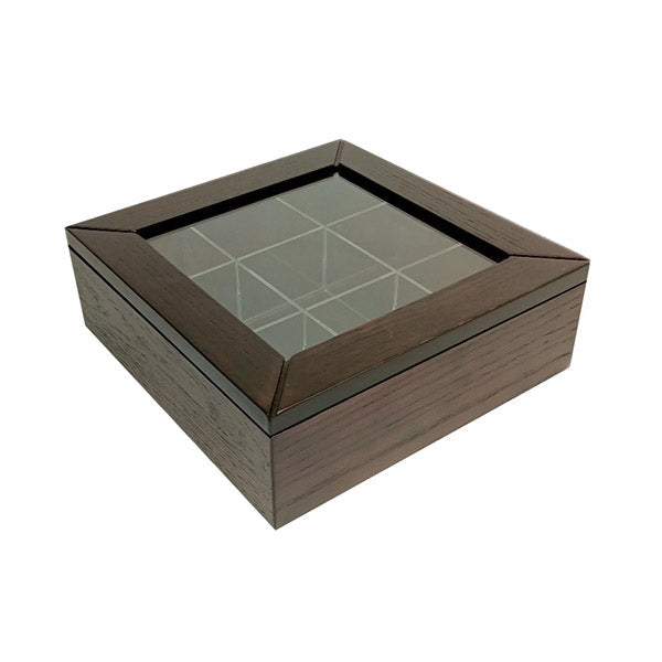 Flow Wooden Glass Tea Box, Size: 23 x 23 x 8 Cm Price in Lebanon ...