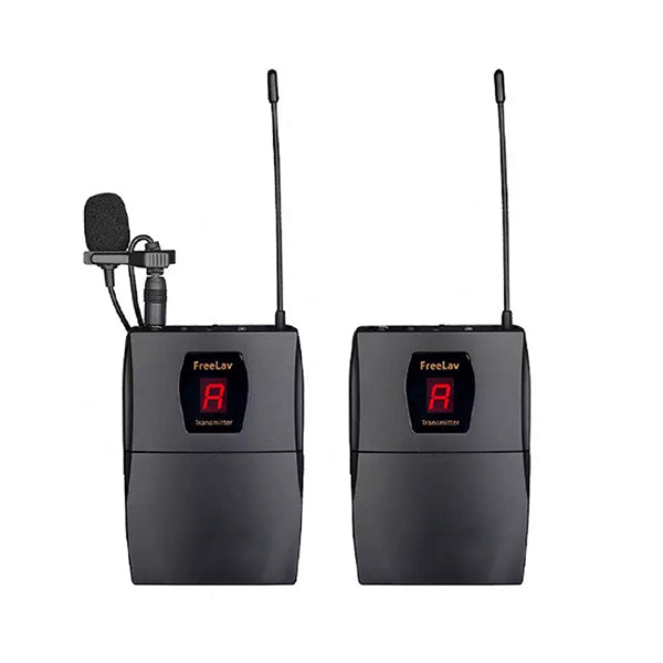Freelav Audio Black / Brand New FreeLav UHF Wireless Recording Microphone System for DSLR Cameras, Smartphones - UWM18