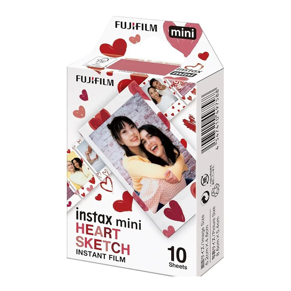 Fujifilm Photography Brand New Fujifilm Heart Sketch Edition Instax Mini Film 1 Pack 10 Sheets