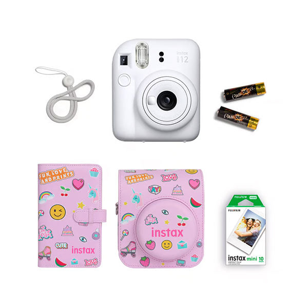 Fujifilm Point & Shoot Fujifilm Instax Mini 12 Gift Box Instant Camera + Mini film + Protective Case + Photo Album