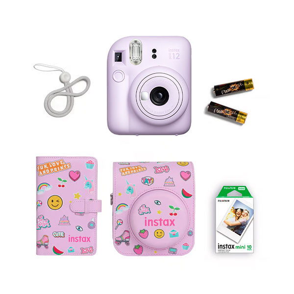 Fujifilm Point & Shoot Fujifilm Instax Mini 12 Gift Box Instant Camera + Mini film + Protective Case + Photo Album
