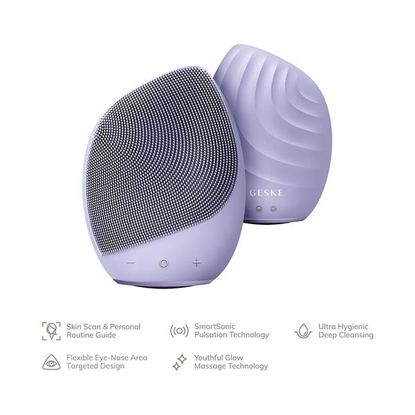 Geske Personal Care Purple / Brand New GESKE, Facial Cleansing Sonic Facial Brush, 5 in 1 - GESKE000010