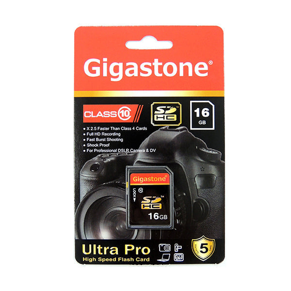 Gigastone Electronics Accessories Black / Brand New Gigastone Memory SD 16 GB with Adapter Class 10 - M140C