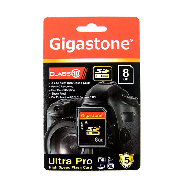 Gigastone Electronics Accessories Black / Brand New Gigastone Memory SD 8 GB with Adapter Class 10 - M140B