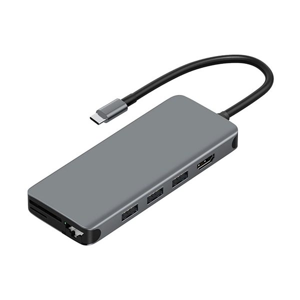 Green Lion Electronics Accessories Grey / Brand New Green Lion, Multi-Function 12-in-1 USB-C Hub