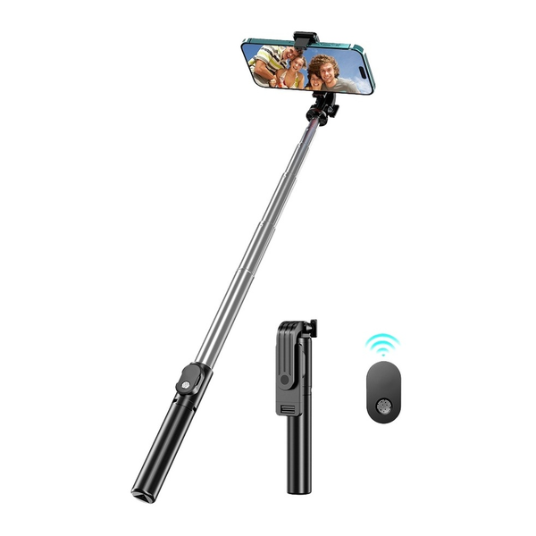 Green Lion Electronics Accessories Green Lion Tripod Selfie Stick, 1 Click Selfie, Anti Slip Design, Foldable Tripod 360° Rotation, With Remote Control, Bluetooth, GL-STK5, GNTRISTKB