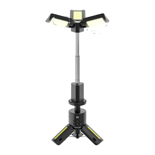 Green Lion Outdoor Recreation Black / Brand New Green Lion Trio Beam Tripod Camping Light, Water-Resistant, Type-C Charging, SOS Mode, Memory Function, 5-Level Brightness, GNTBCL7CLBK