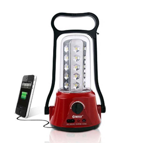 Gway Outdoor Recreation Red / Brand New Gway Emergency LED Light Rechargeable Wall Mounted 15 Watt 360° Illumination - GL5300H