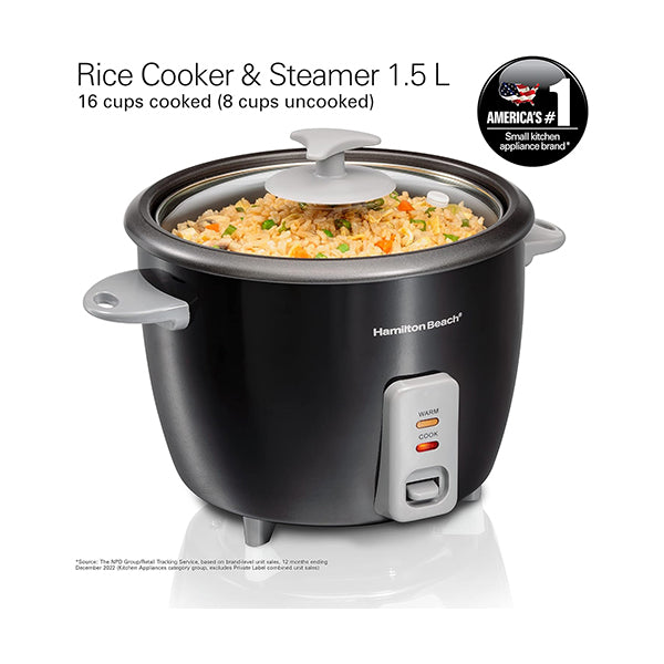 Hamilton Beach, 1.5L Rice Cooker and Steamer - 37517-ME – Mobileleb