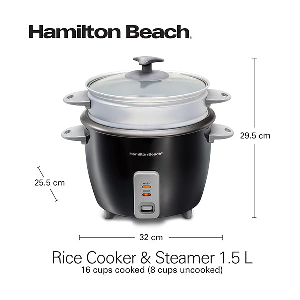 Hamilton Beach, 1.5L Rice Cooker and Steamer - 37517-ME – Mobileleb