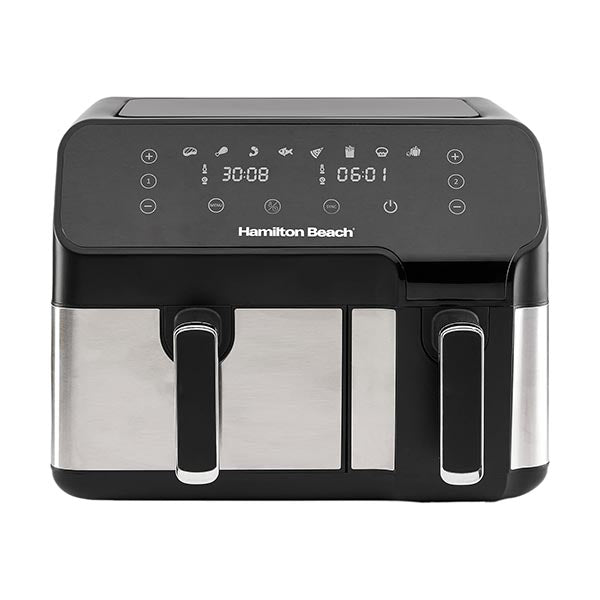 Hamilton Beach Kitchen & Dining Black / Brand New / 1 Year Hamilton Beach, Dual Size 8.5L Digital Air Fryer, 5.3L and 3.2L capacity Baskets-Independently Controlled + SYNC Finish Function, 8-in-1 Cooking Modes, 1700 Watts - AF5232-ME