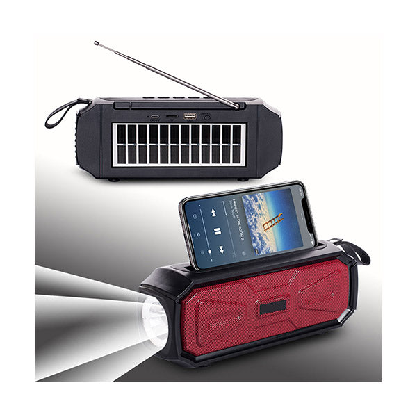 HAY-POWER Audio Red / Brand New Hay-power Solar Energy Speaker with LED Power Torch/Mobile Phone Bracket - SY-968