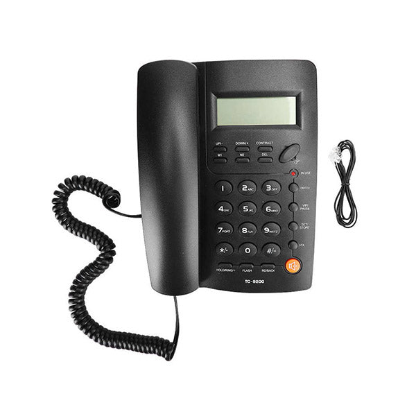 HAY-POWER Communications Black / Brand New Home Desk Landline Telephone TC-9200