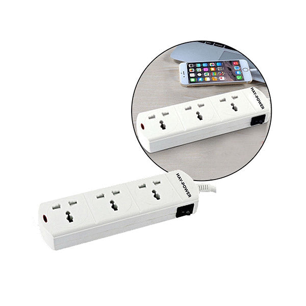HAY-POWER Electronics Accessories White / Brand New Hay-Power 3-Way Extension With 3M cord - 6123