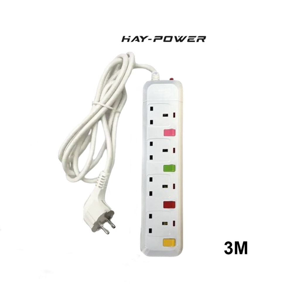 HAY-POWER Electronics Accessories Hay-Power 4Way Extension With 3M Cord  BW-004