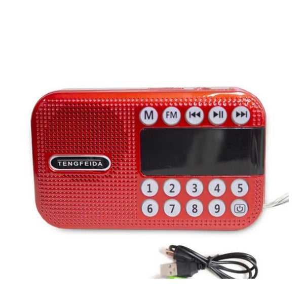 Hay-Tech Audio Red / Brand New Digital Rechargeable FM Radio T-863