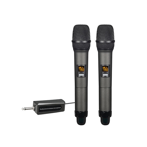 Hay-Tech Audio Black / Brand New Sheir UHF Dual Channel Wireless Microphones W15