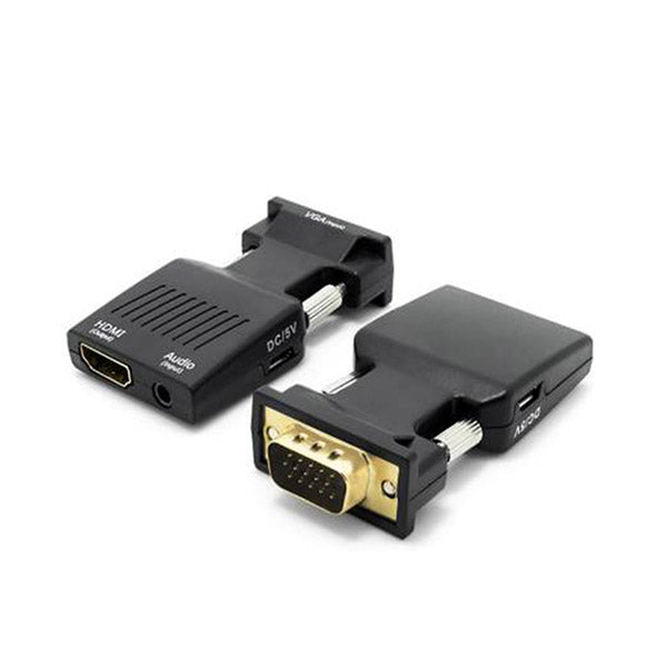 Hay-Tech Electronics Accessories Black / Brand New VGA TO HDMI Converter With Audio And Power Support - CB35