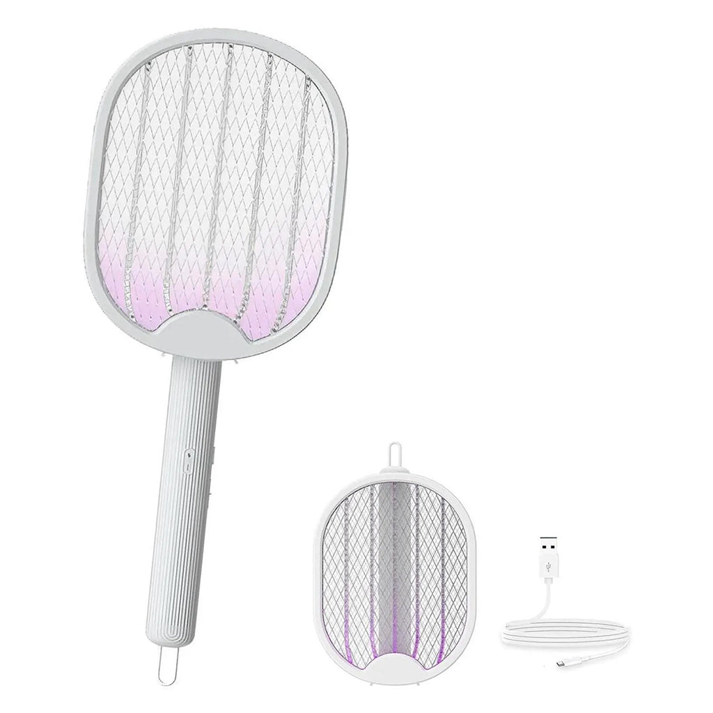 Hay-Tech Household Supplies White / Brand New Gecko Dual-Use Electric Mosquito Racket LTD-638