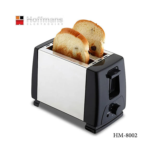 Hoffmans Kitchen & Dining Black / Brand New Hoffmans HM-8002, 2 Slice Stainless Steel Toasters, 700W