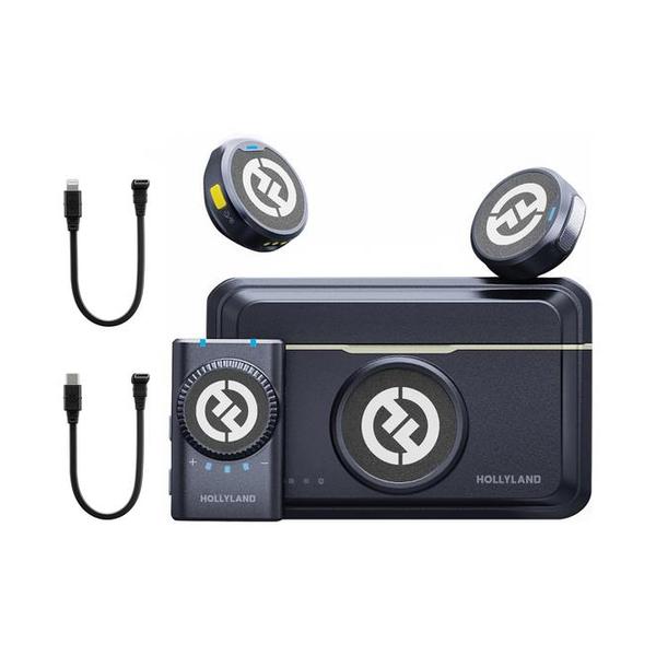 Hollyland Audio Hollyland Lark M2 Wireless Lavalier Microphone for Camera PC Laptop Phones, Mini Lapel Microphone Wireless, 48KHz 24Bit, 1000ft Range, Noise Cancellation, 30H Battery for Video Recording, Streaming