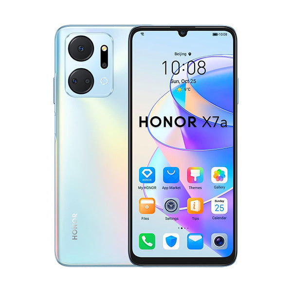 Honor Mobile Phone Titanium Silver / Brand New / 1 Year Honor X7a 4GB/128GB