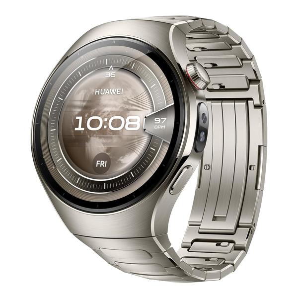 Huawei Jewelry Silver / Brand New / 1 Year Huawei Watch 5, 46mm Smart Watch, Multi-sensing X-TAP, Health MOT, Real-Time Fingertip Blood Oxygen, up to 11 Days Battery Life, iOS & Android, 1 Year Official Warranty