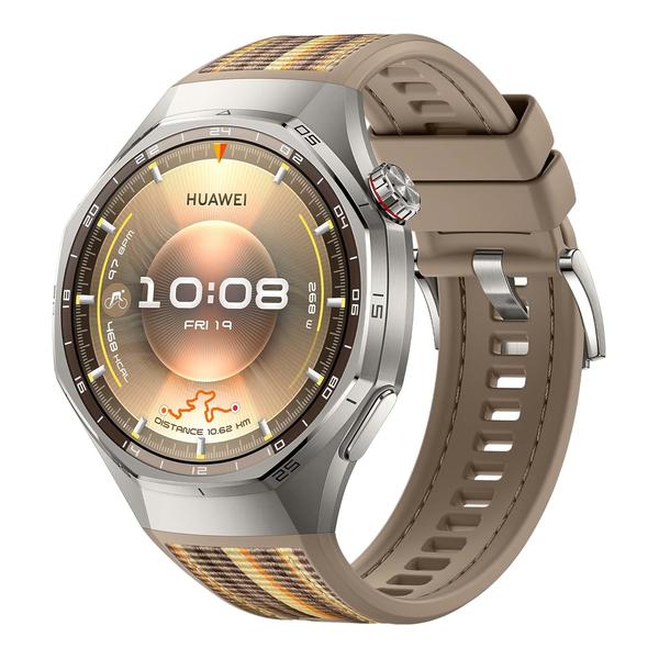 Huawei Jewelry Brown / Brand New / 1 Year Huawei Watch GT 6 Pro 46mm Accurate GPS 46mm Smart Watch, 1.47''AMOLED Touchscreen, up to 21 Days Battery life, Pro-level Cycling, 100+ Sports Mode, iOS & Android, ECG Analysis, Health Monitoring, 1 Year Official Warranty