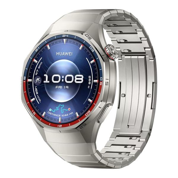 Huawei Jewelry Titanium / Brand New / 1 Year Huawei Watch GT 6 Pro 46mm Accurate GPS 46mm Smart Watch, 1.47''AMOLED Touchscreen, up to 21 Days Battery life, Pro-level Cycling, 100+ Sports Mode, iOS & Android, ECG Analysis, Health Monitoring, 1 Year Official Warranty