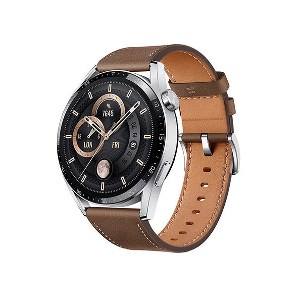 Huawei Smartwatch, Smart Band & Activity Trackers Brown / Brand New / 1 Year Huawei Smart Watch GT3 46mm, Durable Battery Life, All-Day SpO2 Monitoring, Bluetooth Calling