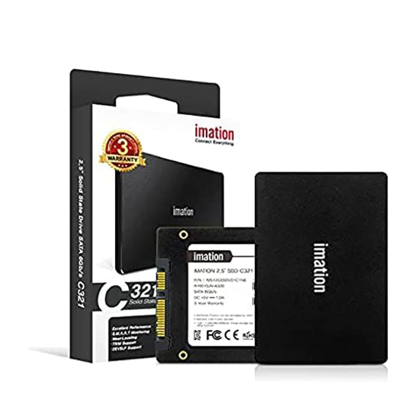 Imation Electronics Accessories Black / Brand New / 1 Year Imation SSD C321 SATA3 Internal 2.5" 7mm 512GB