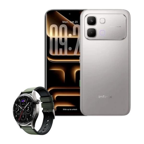 Infinix Communications Lunar Titanium / Brand New / 1 Year Infinix Note Edge 16GB/256GB (8GB Extended RAM) + 120 Days Screen Replacement Warranty + 1 Year Warranty + Free Infinix XWATCH N4 Pro + Accessories