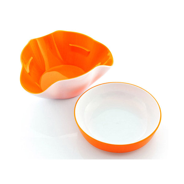 InnovaGoods Kitchen & Dining Orange / Brand New InnovaGoods 2-In-1 Snack Bowl 2 Pieces - V0101112