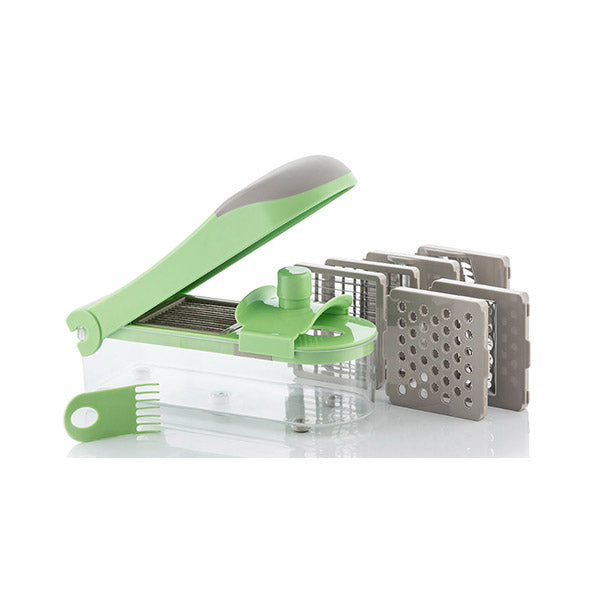 InnovaGoods Kitchen & Dining Green / Brand New InnovaGoods 7 in-1 Vegetable Cutter, Grater, and Mandolin with Recipes and Accessories Choppie Expert - V0103134