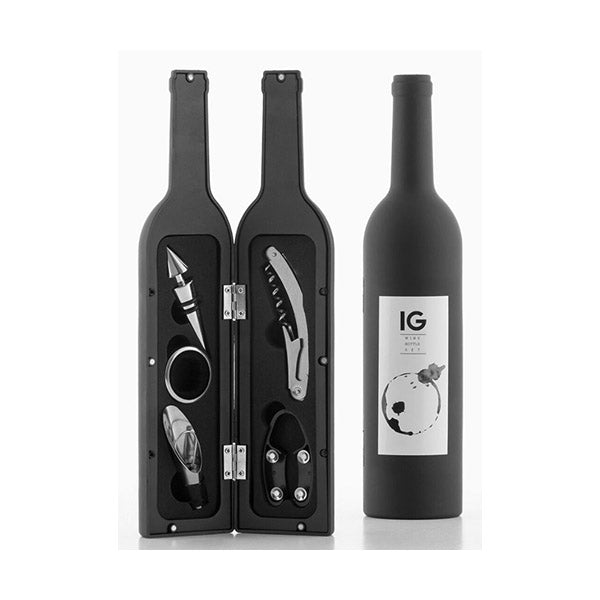 InnovaGoods Kitchen & Dining Black / Brand New InnovaGoods Bottle Wine Set 5 Pieces - V0100451