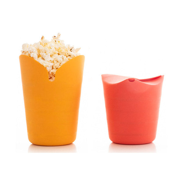 InnovaGoods Kitchen & Dining Red / Brand New InnovaGoods Collapsible Silicone Popcorn Poppers Popbox, Pack of 2 - V0103138