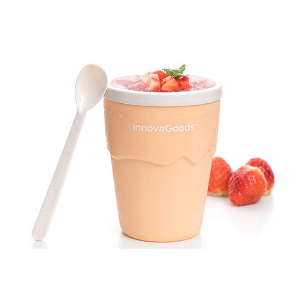 InnovaGoods Kitchen & Dining Coral / Brand New InnovaGoods Cup for Making Ice Creams and Slushies with Recipes Frulsh - V0103263