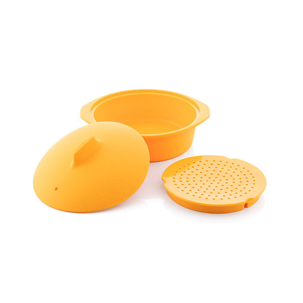 InnovaGoods Kitchen & Dining Orange / Brand New InnovaGoods Multifunction Silicone Steamer with Recipes Silicotte - V0103315