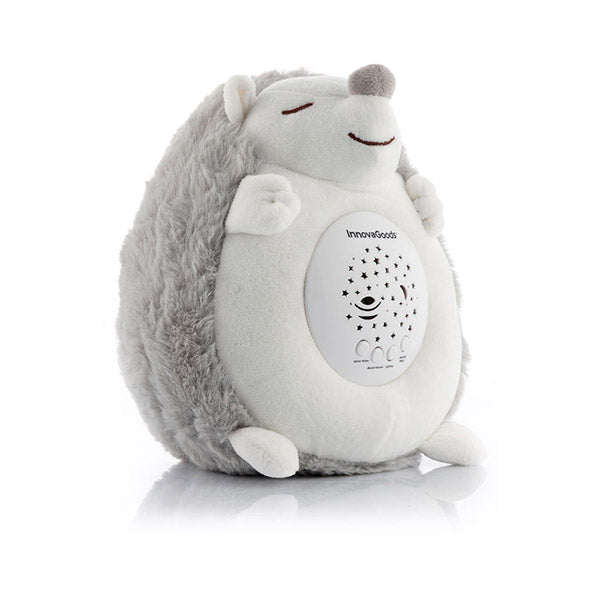 InnovaGoods Lighting Grey / Brand New InnovaGoods Hedgehog Soft Toy with White Noise and Nightlight Projector Spikey - V0103194