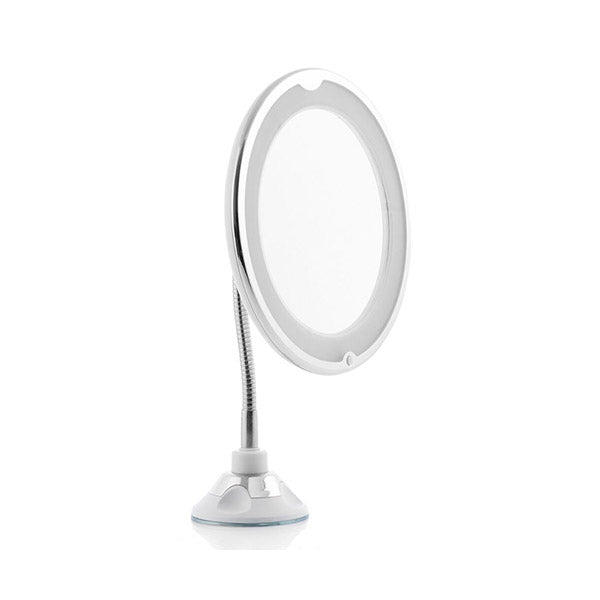 InnovaGoods Personal Care White / Brand New InnovaGoods Led Magnifying Mirror with Flexible Arm and Suction Pad Mizoom - V0101221