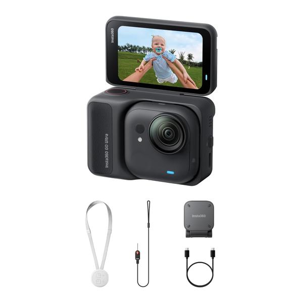 insta360 Insta360 GO Ultra Standard Bundle Midnight Black - Tiny Hands-Free 4K Cam, Lightweight & Portable, Low Light Excellence, Mount Anywhere, FlowState Stabilization, 200 Min Battery Life
