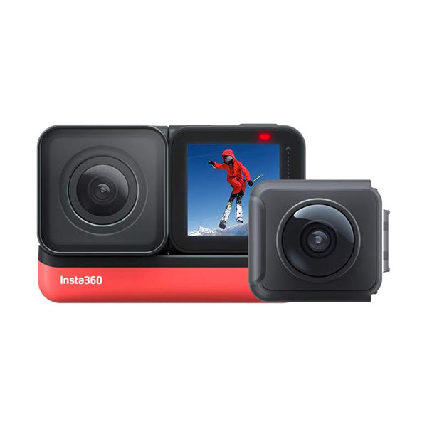 Insta360 Sports & Action Cameras Black / Brand New Insta360 ONE R Twin Edition – Action Camera & 360 Camera with Interchangeable Lenses, Stabilization, IPX8 Waterproof, Touch Screen, AI Editing