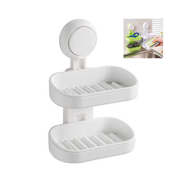 J&S Home Bathroom Accessories White / Brand New J&S Home, Double Layer Soap Shelf, JS185035 - 98787