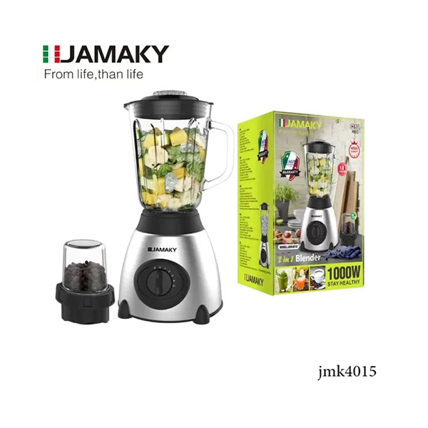 Jamaky Kitchen & Dining Silver / Brand New Jamaky, 2 in 1 blender, 1000W - JMK4015