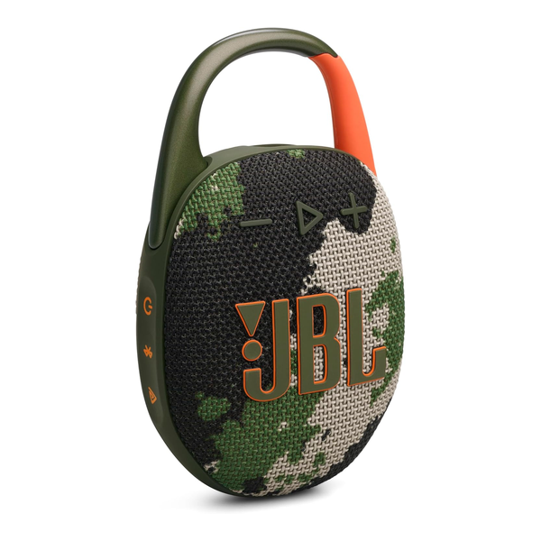 JBL Audio Squad / Brand New JBL Clip 5 - Ultra-Portable, Waterproof & Dustproof Bluetooth Speaker, Big Pro Sound with Punchy Bass, Integrated Carabiner, Up to 12 Hours of Play, Made in Part with Recycled Materials